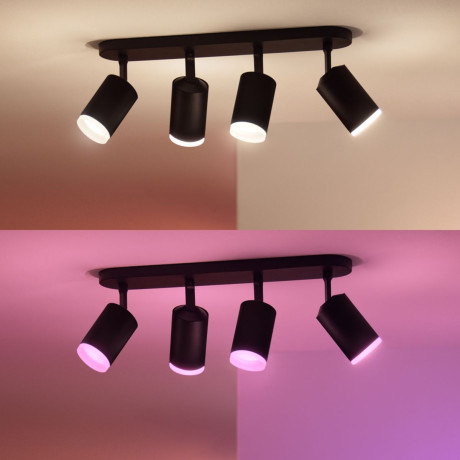Philips Hue - White and Color Ambiance Fugato fyrdubbel spotlight Philips Hue - White and Color Ambiance Fugato fyrdubbel spotlight