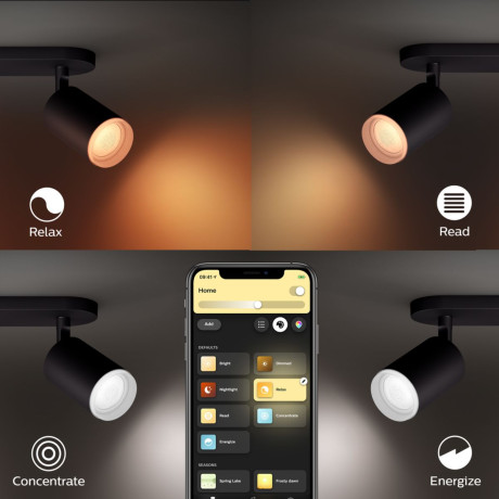 Philips Hue - White and Color Ambiance Fugato fyrdubbel spotlight Philips Hue - White and Color Ambiance Fugato fyrdubbel spotlight