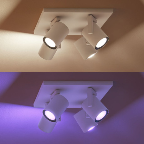 Philips Hue - White and Color Ambiance Argenta fyrdubbel spot Philips Hue - White and Color Ambiance Argenta fyrdubbel spot