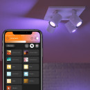 Philips Hue - White and Color Ambiance Argenta fyrdubbel spot