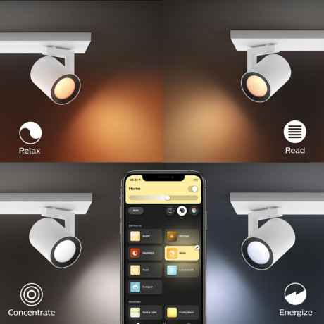 Philips Hue - White and Color Ambiance Argenta fyrdubbel spot Philips Hue - White and Color Ambiance Argenta fyrdubbel spot