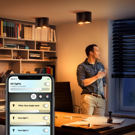 Philips Hue - White ambiance Pillar dubbel spot Philips Hue - White ambiance Pillar dubbel spot