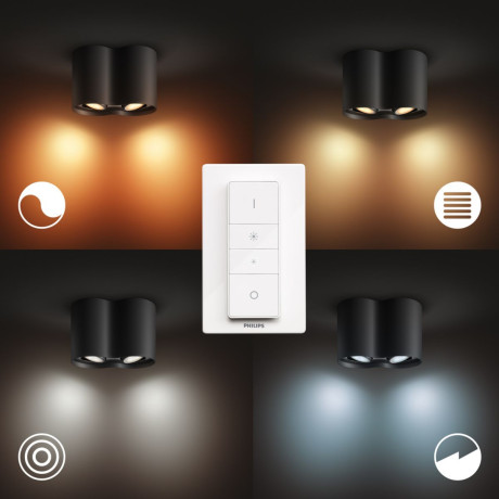 Philips Hue - White ambiance Pillar dubbel spot Philips Hue - White ambiance Pillar dubbel spot