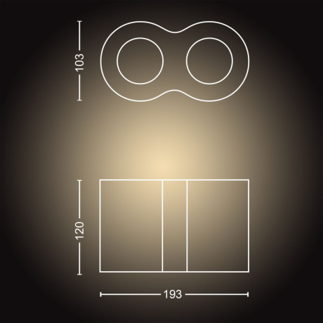 Philips Hue - White ambiance Pillar dubbel spot Philips Hue - White ambiance Pillar dubbel spot