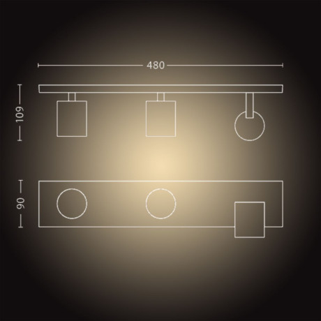 Philips Hue - White ambiance Runner trippelspot Philips Hue - White ambiance Runner trippelspot