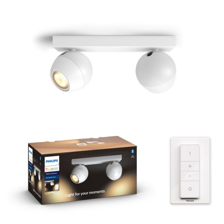 Philips Hue - White ambiance Buckram dubbel spot Philips Hue - White ambiance Buckram dubbel spot