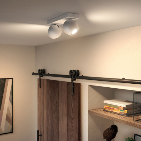 Philips Hue - White ambiance Buckram dubbel spot Philips Hue - White ambiance Buckram dubbel spot