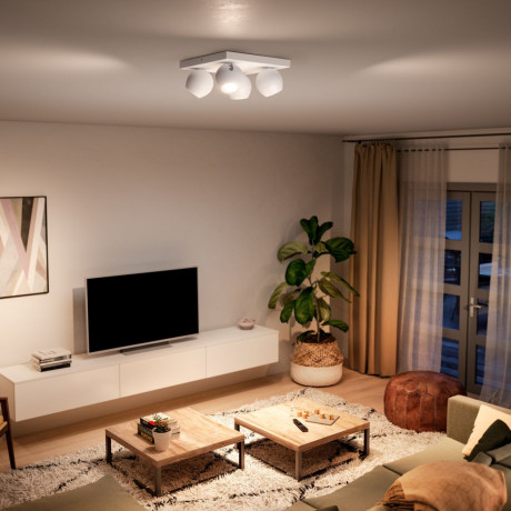 Philips Hue - White ambiance Buckram fyrdubbel spot Philips Hue - White ambiance Buckram fyrdubbel spot