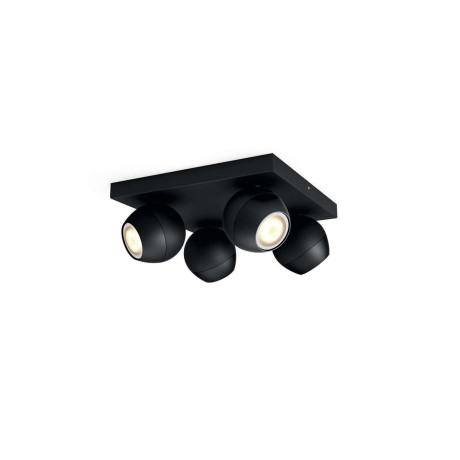 Philips Hue - BUCKRAM plate/spiral black 4x5.5W 240V Philips Hue - BUCKRAM plate/spiral black 4x5.5W 240V