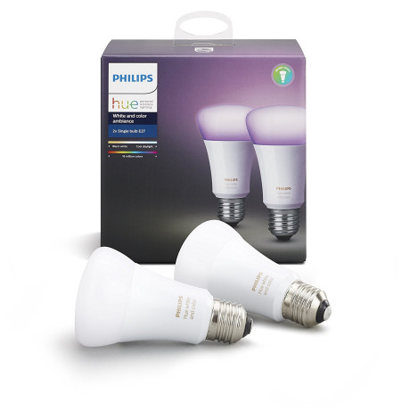 Philips Hue - White and Color Ambiance A60 E27 Retail 2Pack Philips Hue - White and Color Ambiance A60 E27 Retail 2Pack