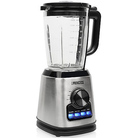 Princess - Rostfri - 1400W Steglös hastighet med Glaskanna