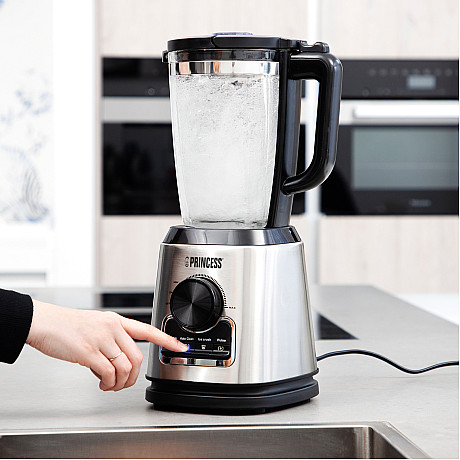 Princess - Rostfri - 1400W Steglös hastighet med Glaskanna