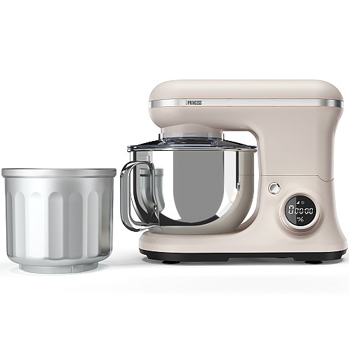 Princess köksassistent 220138 - creme 2-i-1 modell med digital kontroll & glassfunktion