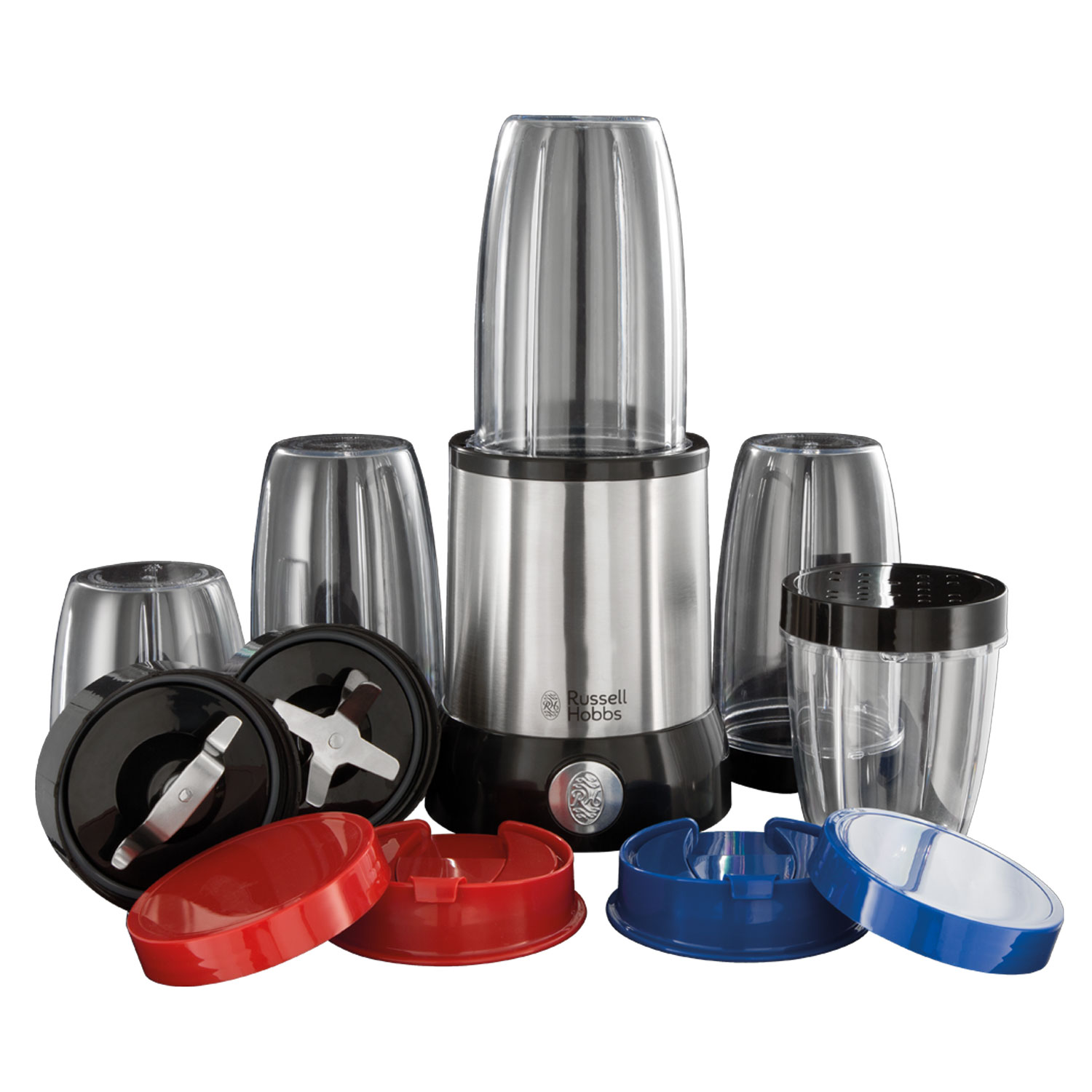 Russell hobbs mixer rostfri - 700w tandat blad & 5 beh&aring;llare