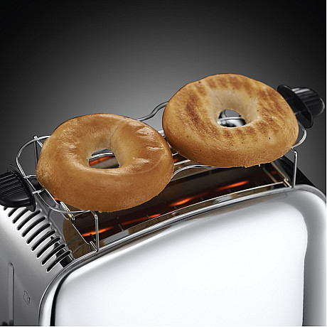 Russell Hobbs - Rostfri - breda fack med stop/upptining och galler