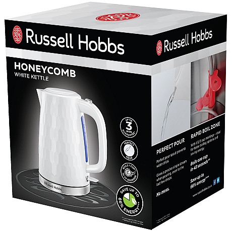 Russell Hobbs - Vit - Honeycomb Snabbkokning och spillfri hällpip