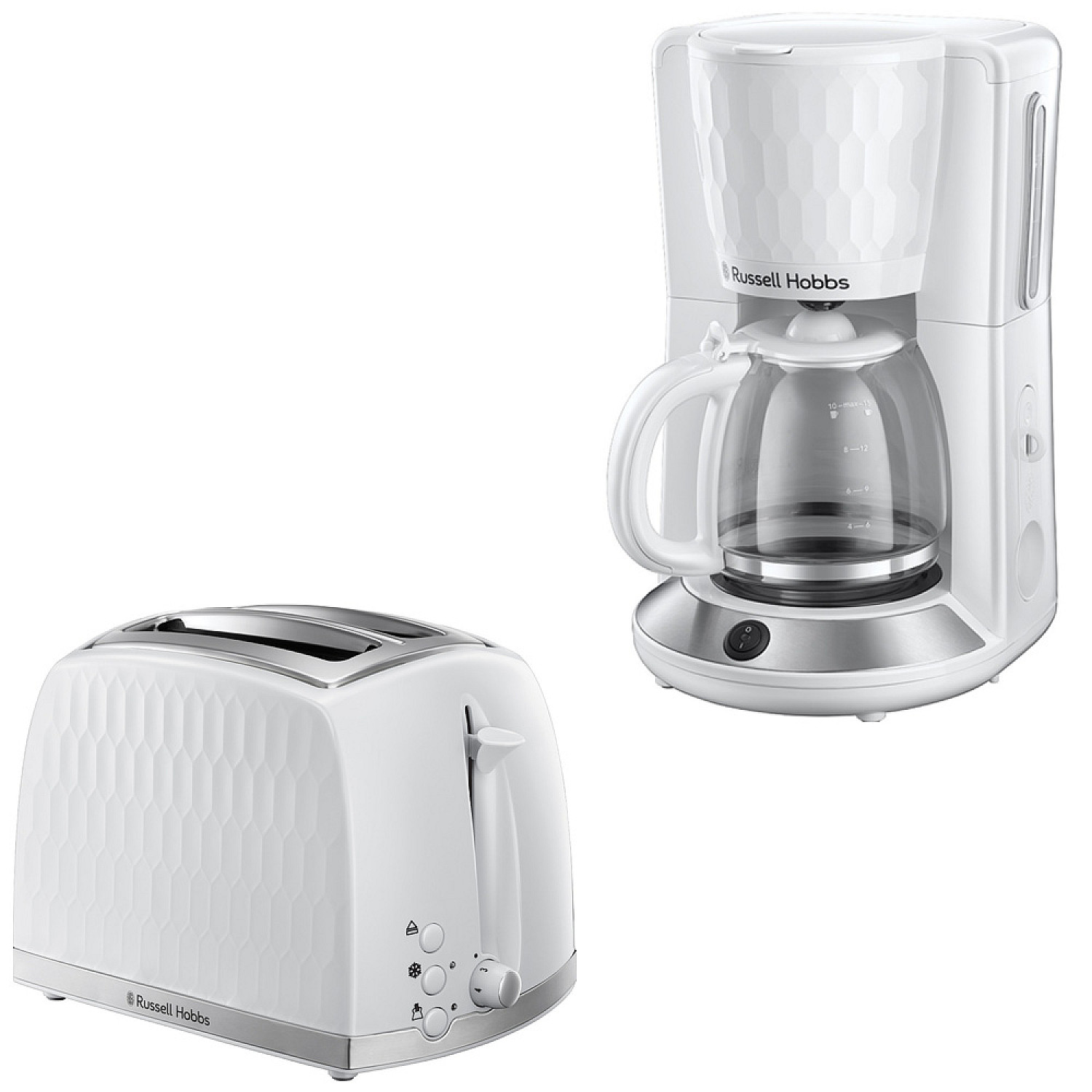 Russell hobbs paket kaffebryggare + br&ouml;drost - vit