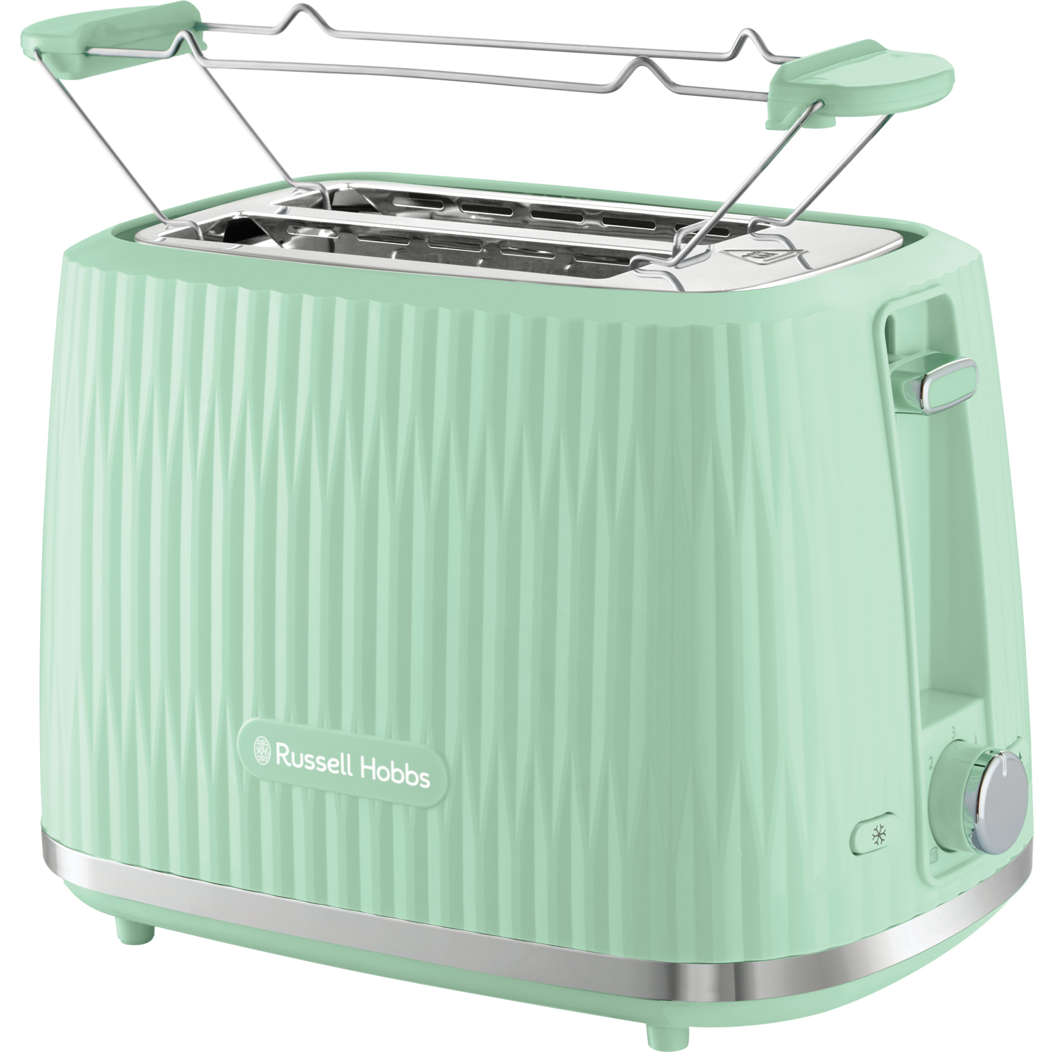 Russell hobbs brödrost grön - två fack med rostning 1-6 och smulbricka