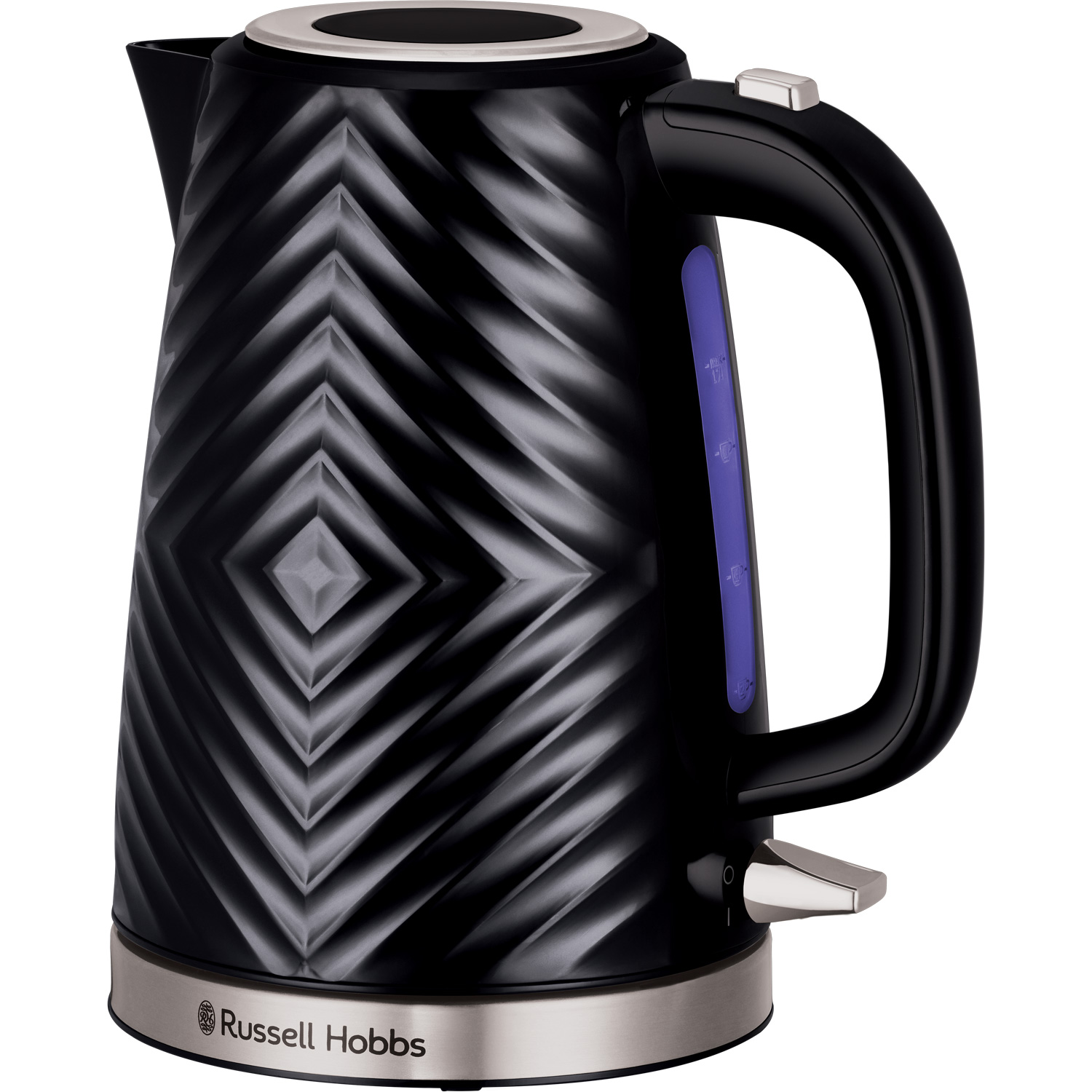 Russell hobbs vattenkokare svart - groove design 1,7 l och led-belysning