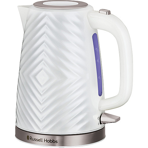 Russell hobbs vattenkokare vit - groove design 1,7 l och led-belysning