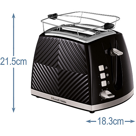 Russell Hobbs - Svart - två fack med smulbricka