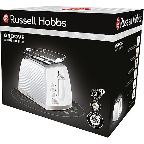 Russell Hobbs - Vit - två fack med smulbricka