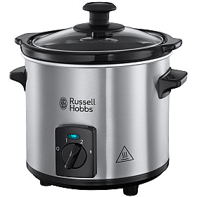 Slow cooker Russell Hobbs - Rostfri - 3 värmelägen med Keramisk gryta