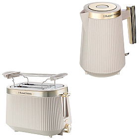 Paket Russell Hobs - Vattenkokare + Brödrost - Creme
