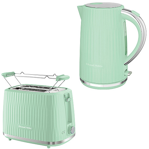 Russell hobs paket vattenkokare 1,7l + brödrost - grön