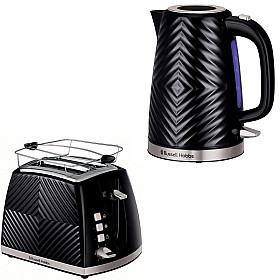 Russell Hobs - Vattenkokare 1,7L + Brödrost - Svart