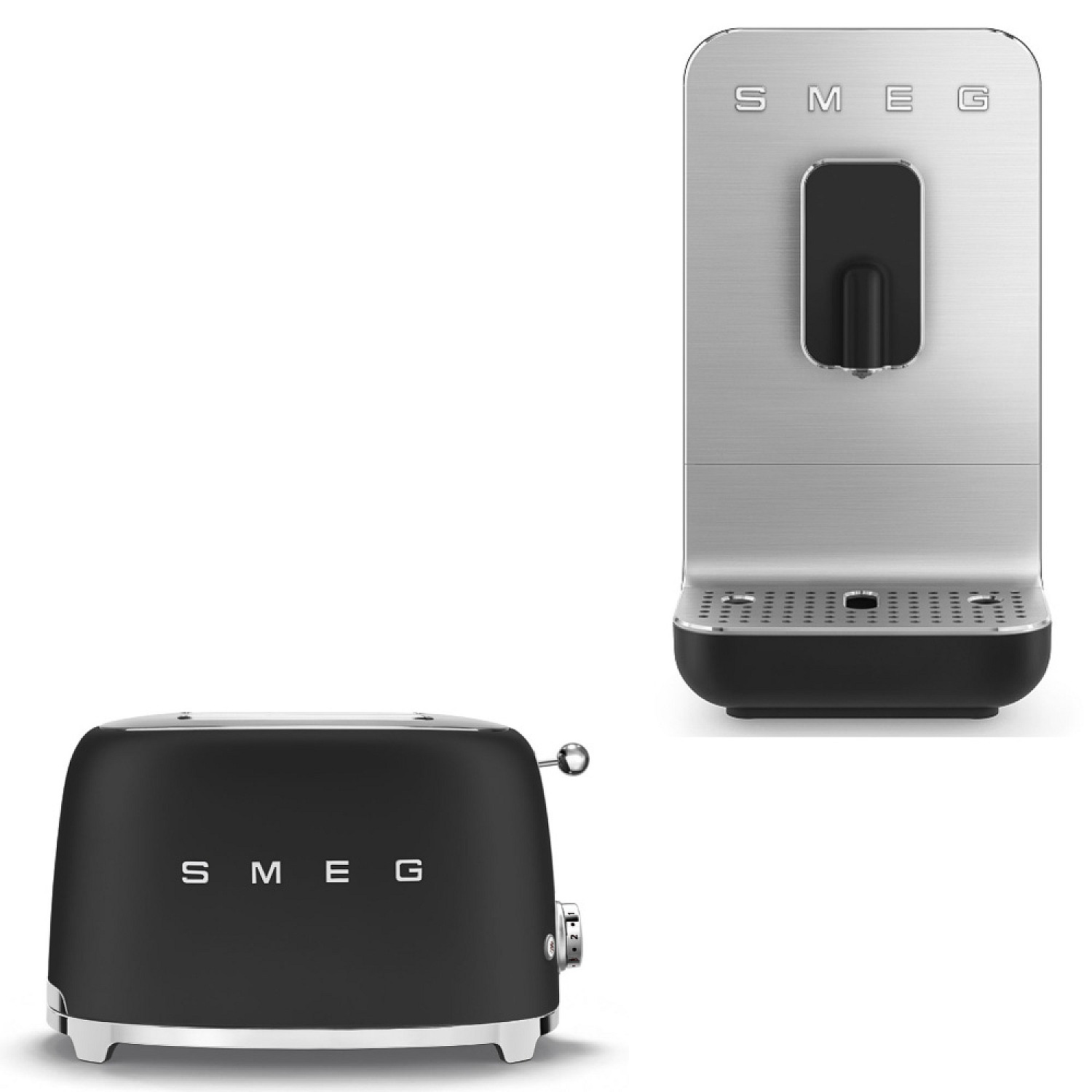 Smeg paket coffee master collection - mattsvart med 50's style