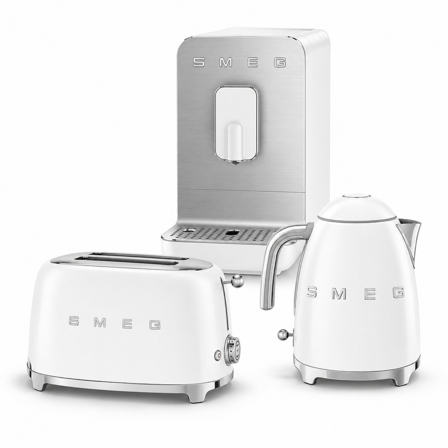 Smeg paket barista & breakfast set - mattvit med 50's style