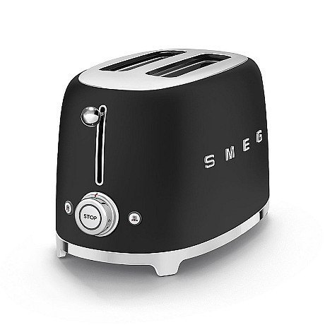 Smeg - Espresso, Toast & Te - Mattsvart med 50's Style