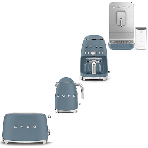 Smeg paket morning luxury pack - storm blue med 50's style