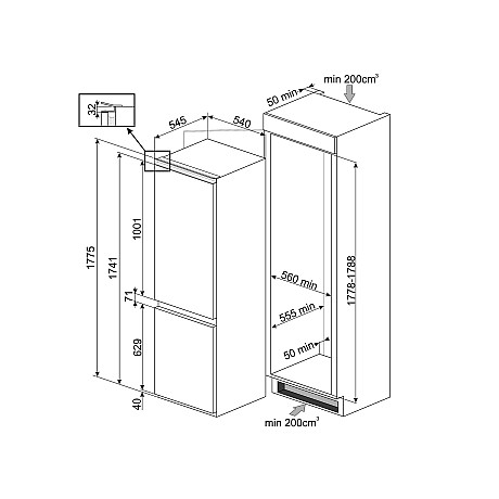 Smeg - C8174TNE - Integrerad