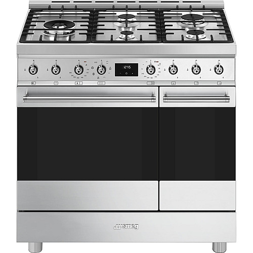 smeg - c92gmx2 gasspis dubbelugn 90x60 cm