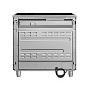 SMEG - Antracitfärgad 90cm dubbelugnsspis med stänkskydd och köksfläkt