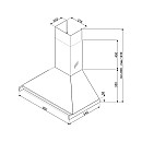 Smeg - 90cm bred induktionsspis med dubbelugn,stänkskydd och fläkt