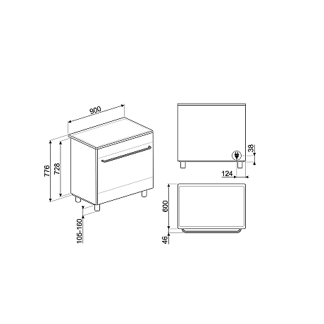 Smeg - CG90CIXT Induktionsspis Classic Rostfritt Stål