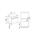 Smeg - 90cm bred induktionsspis med enkelugn,stänkskydd och fläkt