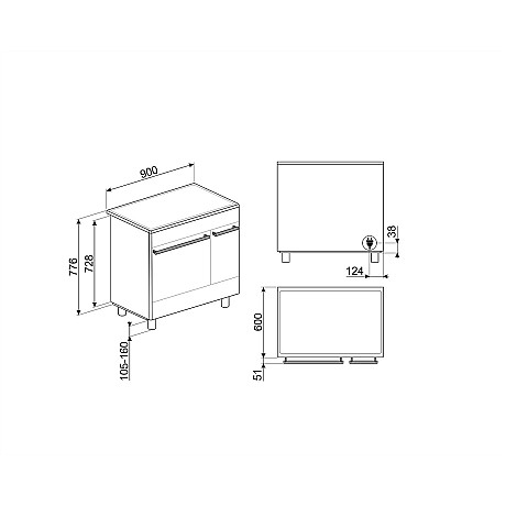Smeg - CG92IANT10 Induktionsspis 90 cm