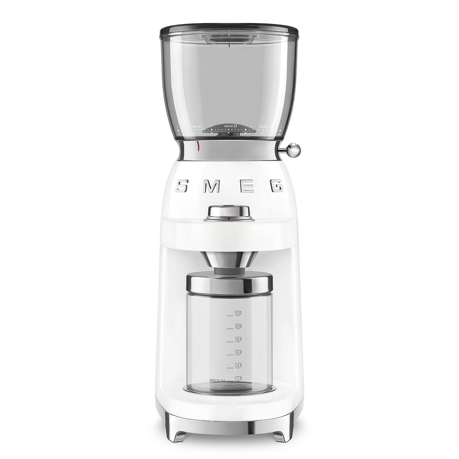 Smeg kaffekvarn cgf03wheu - högblank vit, 50's style