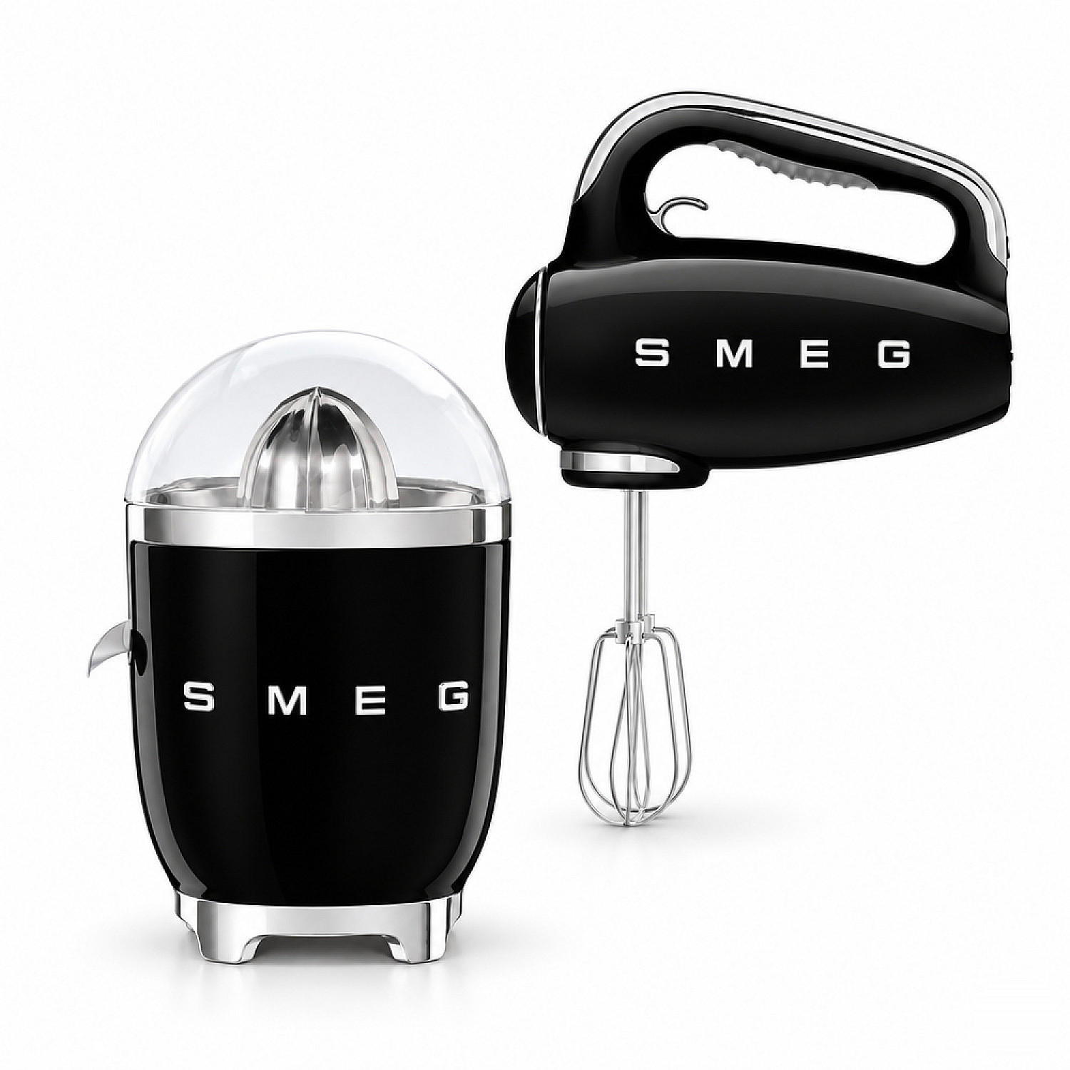 Smeg paket juice & mix - svart h&ouml;gblank med 50's style