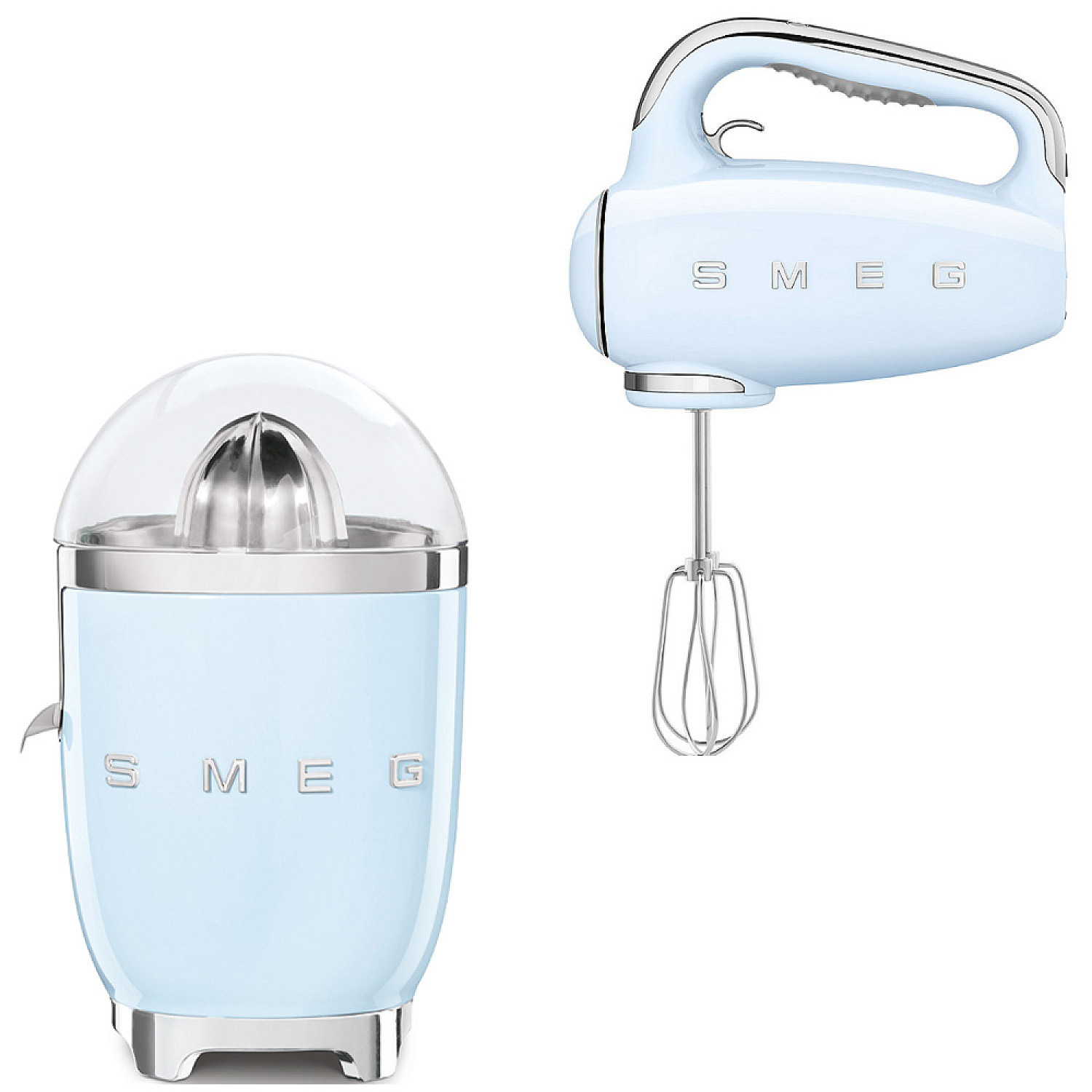 Smeg paket juice & mix - pastellbl&aring; med 50's style