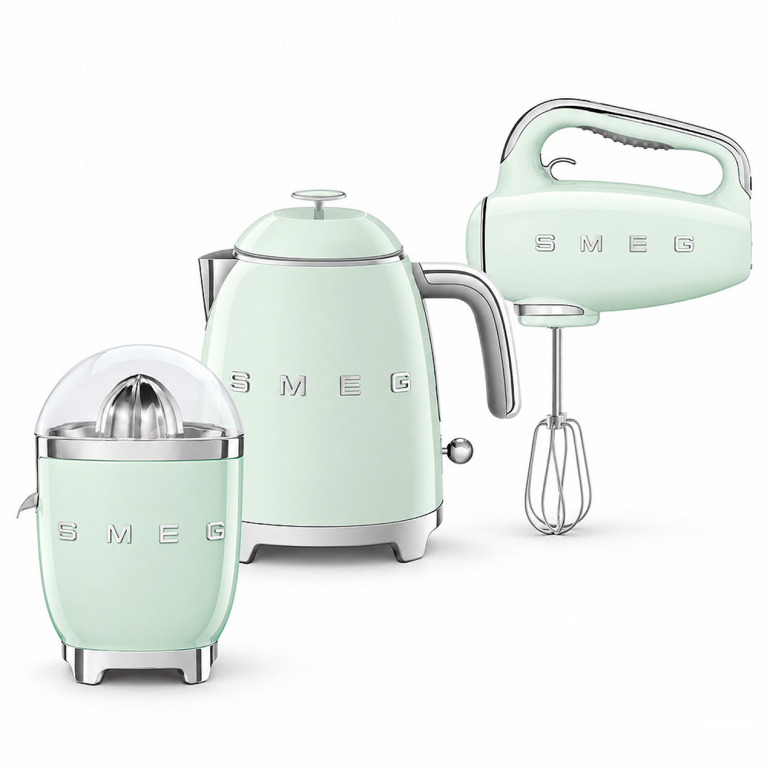 Smeg paket fresh morning - pastellgr&ouml;n med 50's style