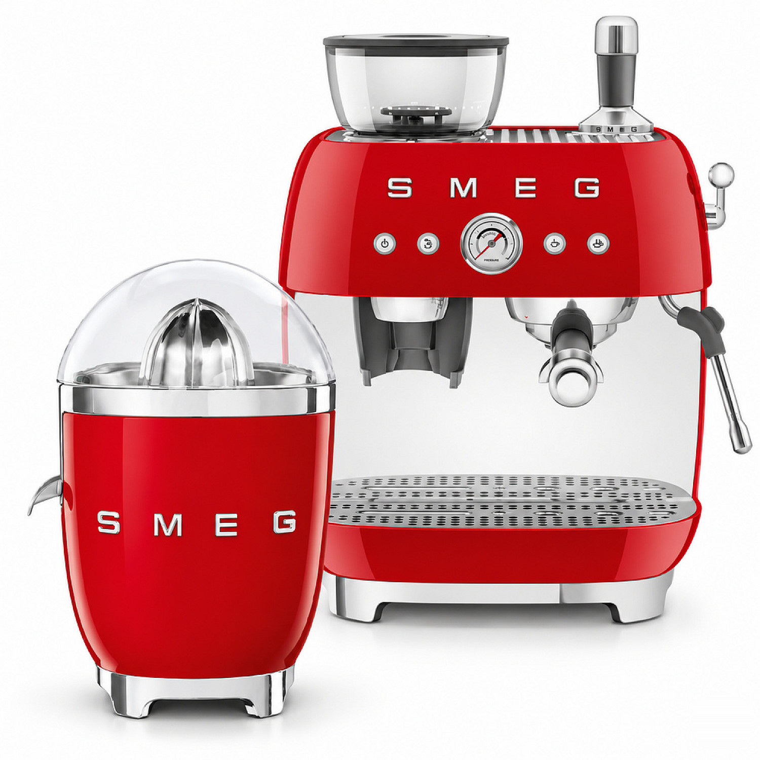 Smeg paket espresso & citrus - r&ouml;d med 50's style