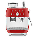 Smeg - Espresso & Citrus - Röd med 50's Style