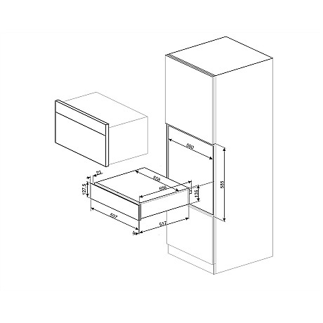 Smeg - CPR215S - Värmelåda, Silver