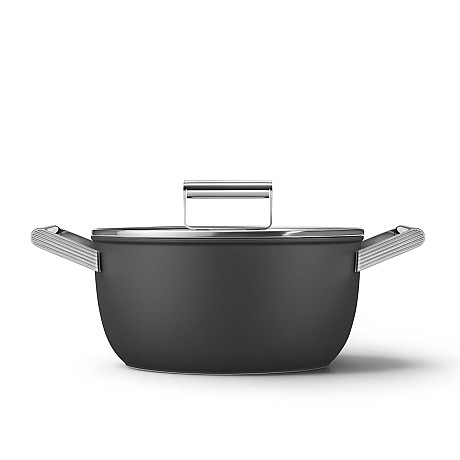 Smeg - Keramisk Gryta 24 cm Non-Stick, Svart