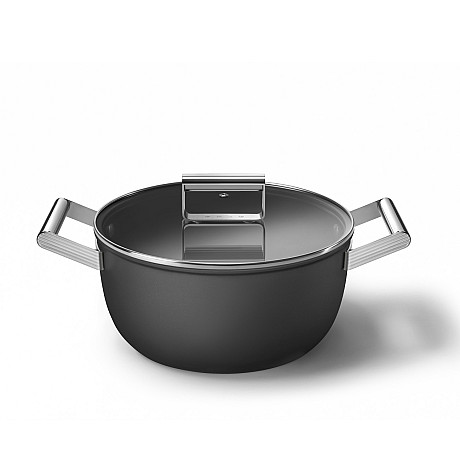 Smeg - Keramisk Gryta 24 cm Non-Stick, Svart